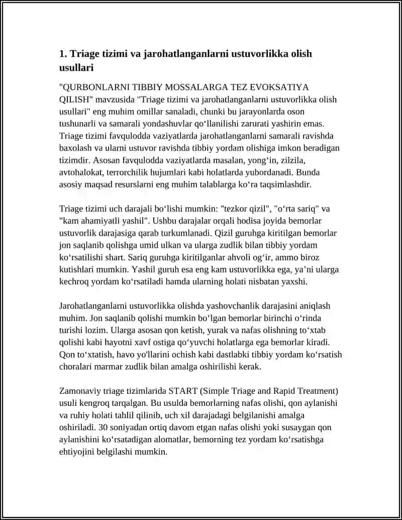 QURBONLARNI TIBBIY MOSSALARGA TEZ EVOKSATIYA QILISH 3