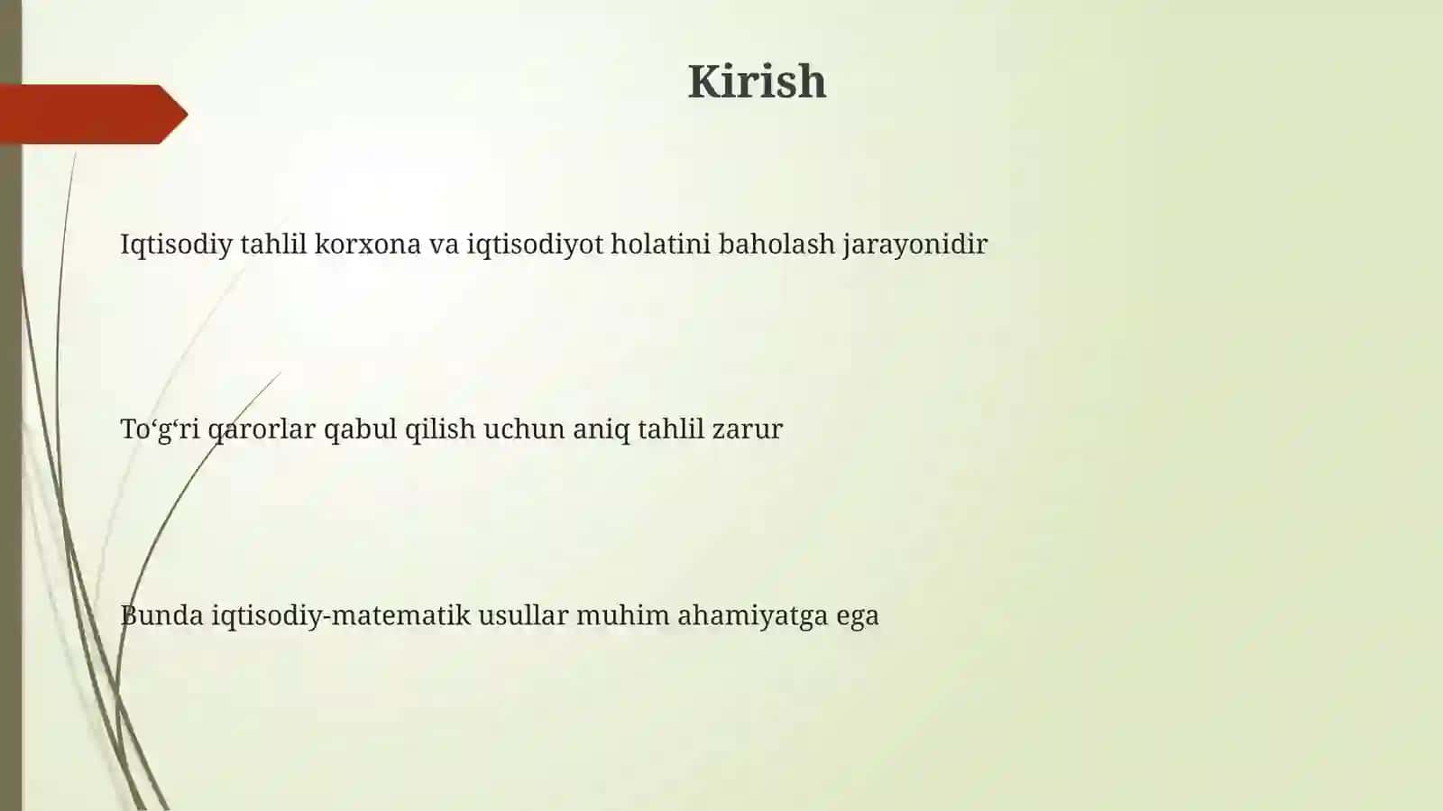 Iqtisodiy tahlilda iqtisodiy-matematik usullarni qoʻllashning zaruriyati 3