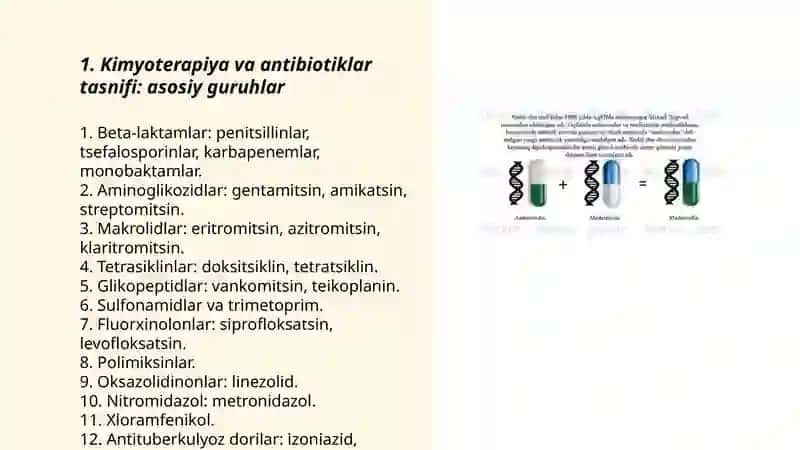 Kimyoterapiya va antibiotiklar tasnifi talablari asoratlari bakteriyalarning antibiotiklarga sezgirligini aniqlash usullari 3