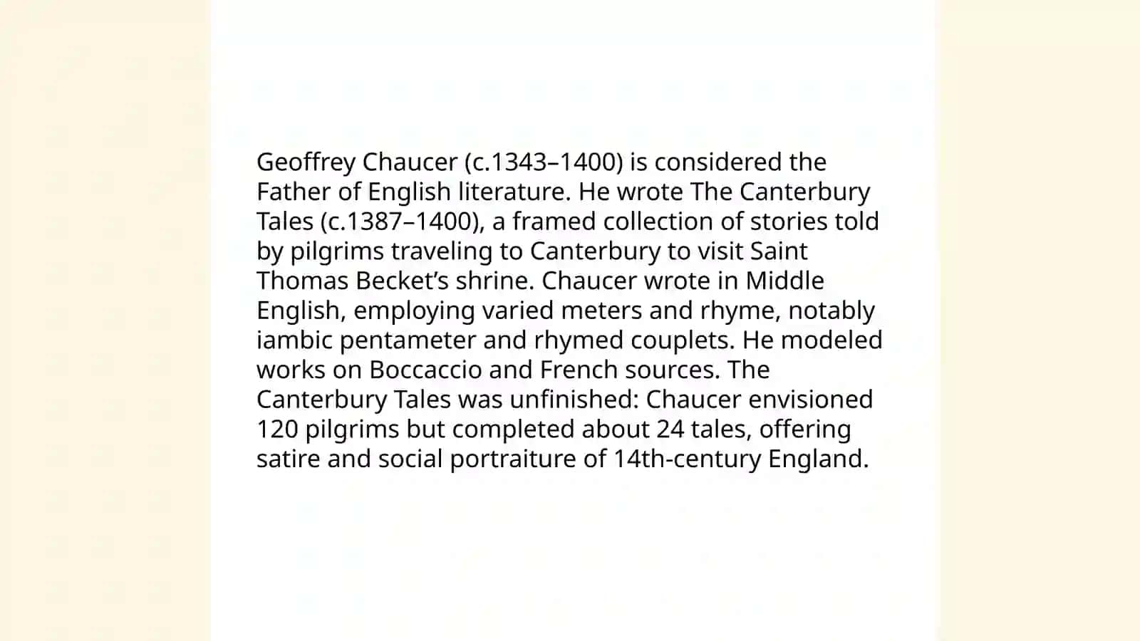 The literature Of the 14-15 centuries 3