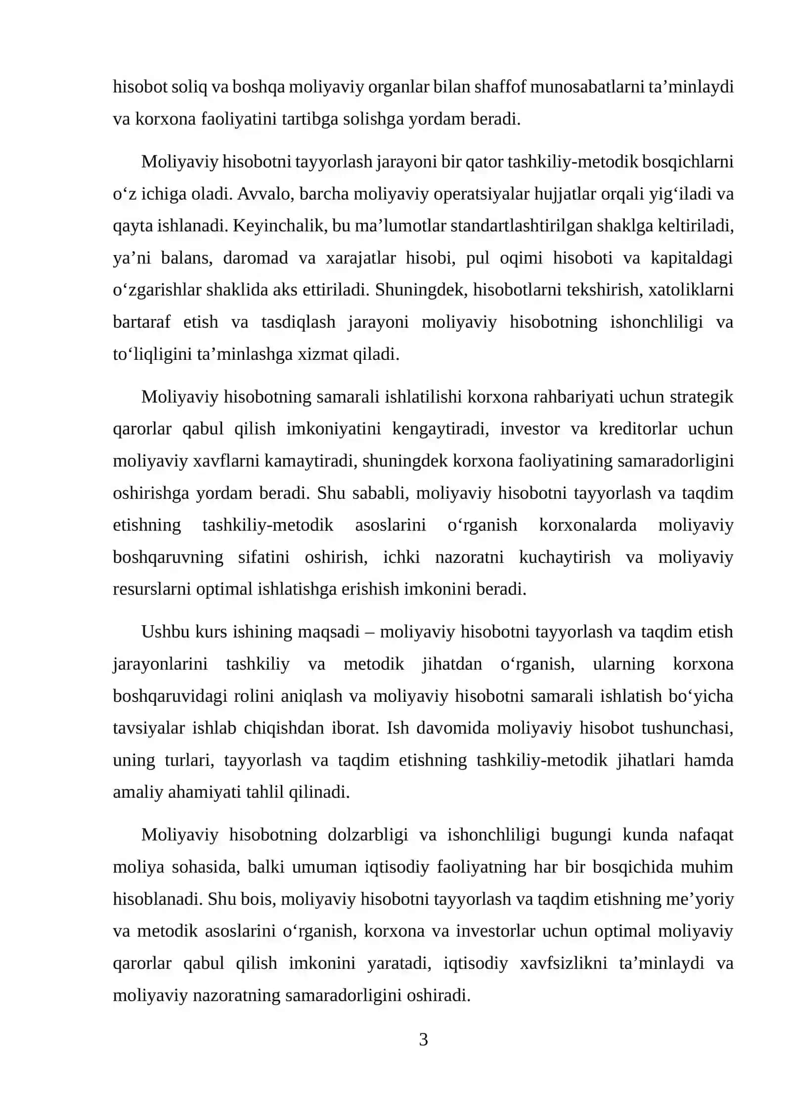 MOLIYAVIY HISOBOTNI TAYYORLASH VA TAQDIM ETISHNING TASHKILIY METODIK ASOSLARI 3