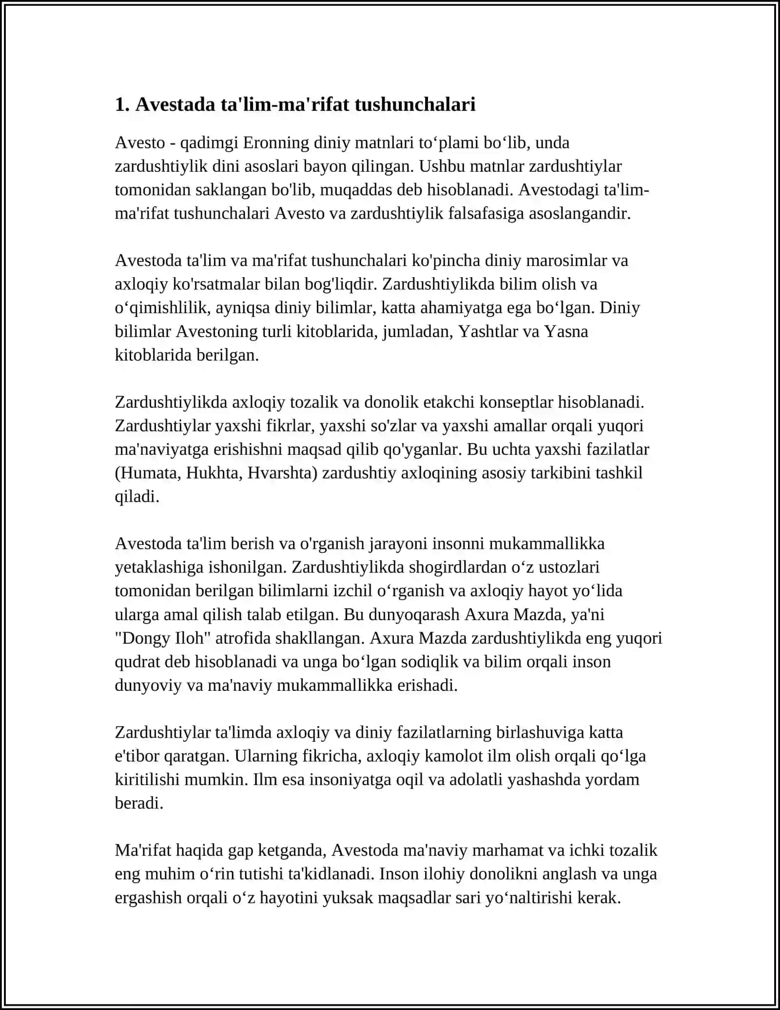 Avesta'dagi Pedagogik Qarashlar 3