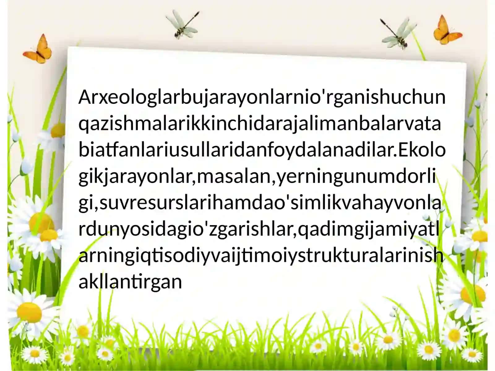 Qadimgi davrda tabiiy iqlim o'zgarishlari va ekologik jarayonlar 3