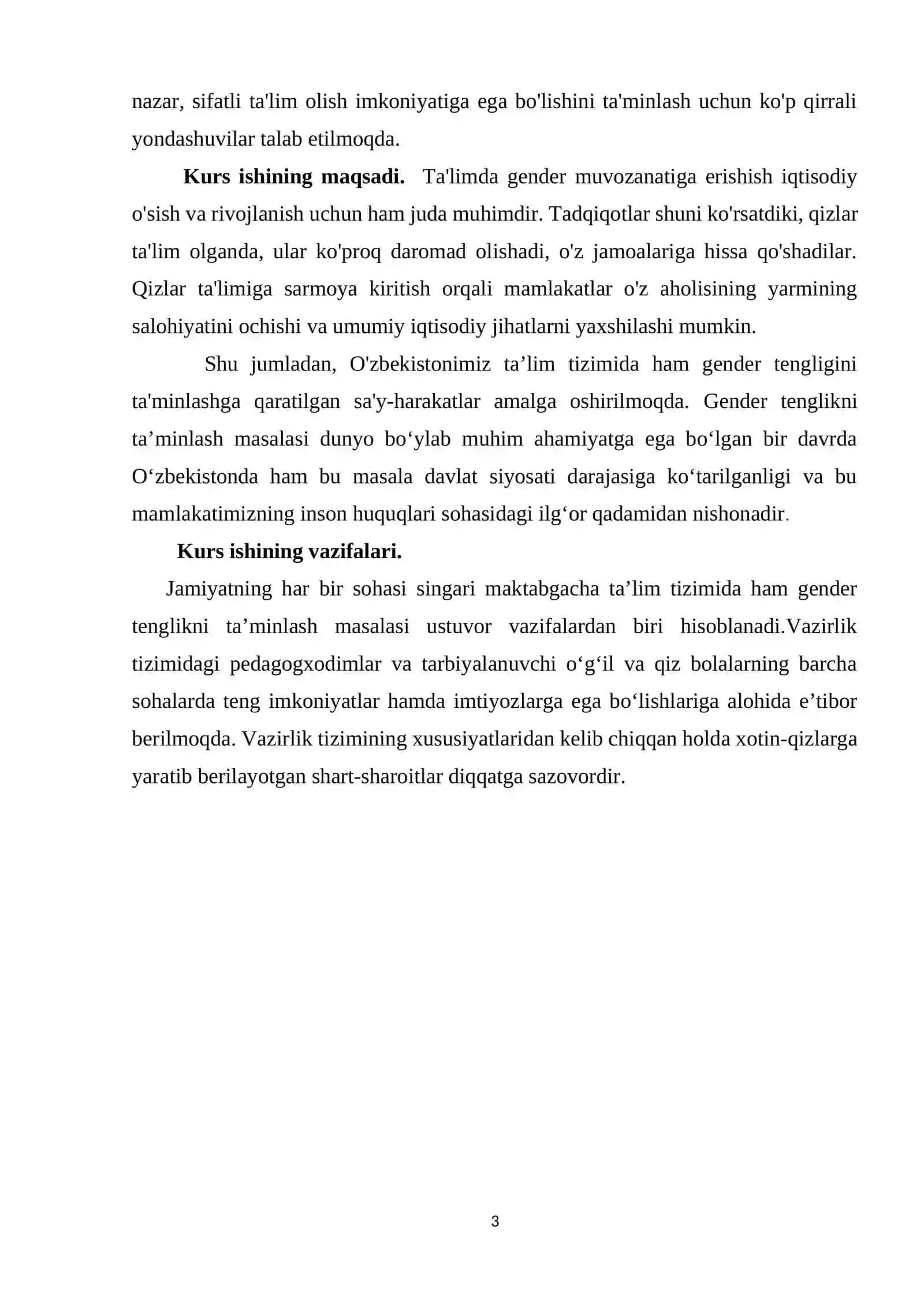 TA’LIM VA BANDLIK SOXASIDA GENDER SEZGIR SIYOSAT: XALQARO AMALIYOT 3
