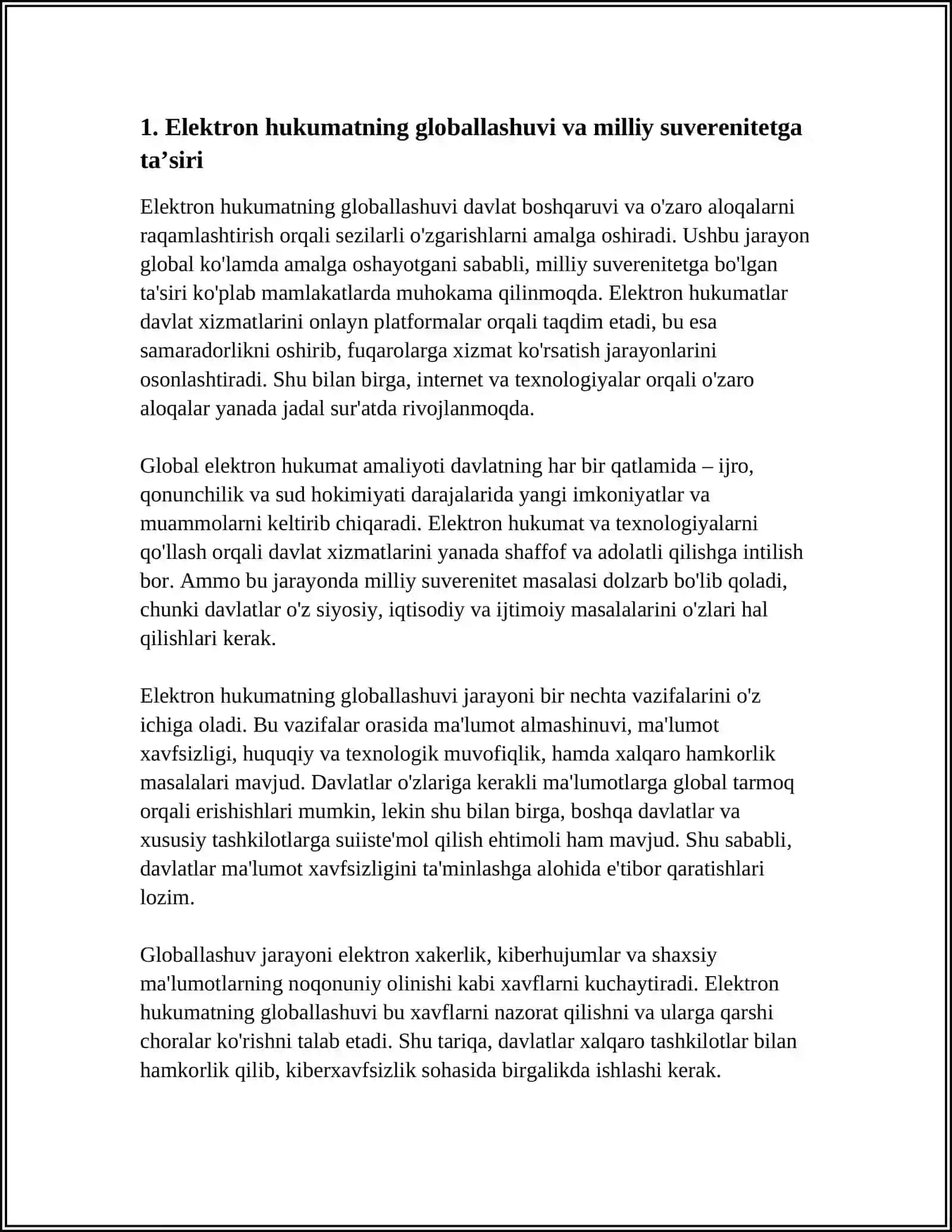 ELEKTIRON HUKUMAT SHAKILLANISHINING GLOBALLASHUVI VA UNING SALBIY TOMONLAR 3