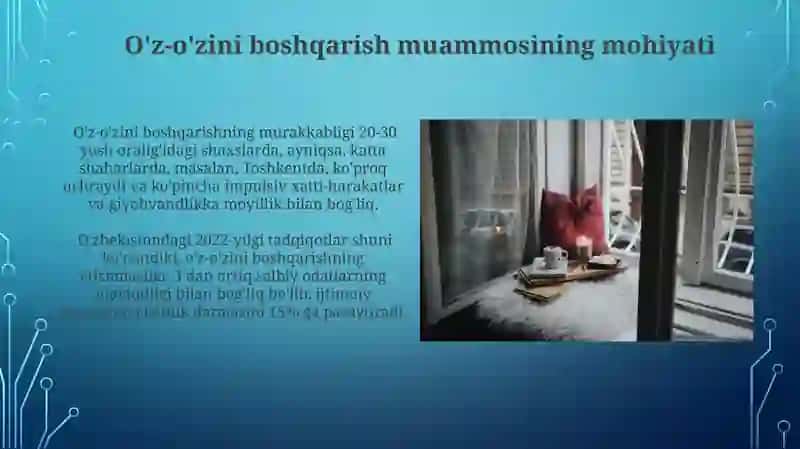 O'z-o'zini boshqarish muammosining mohiyati 3
