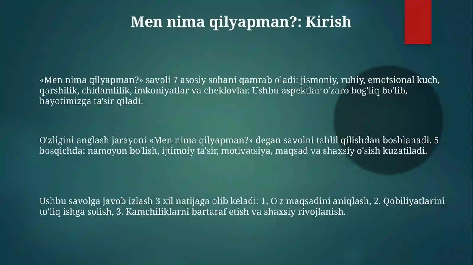 Men nima qilyapman? 3