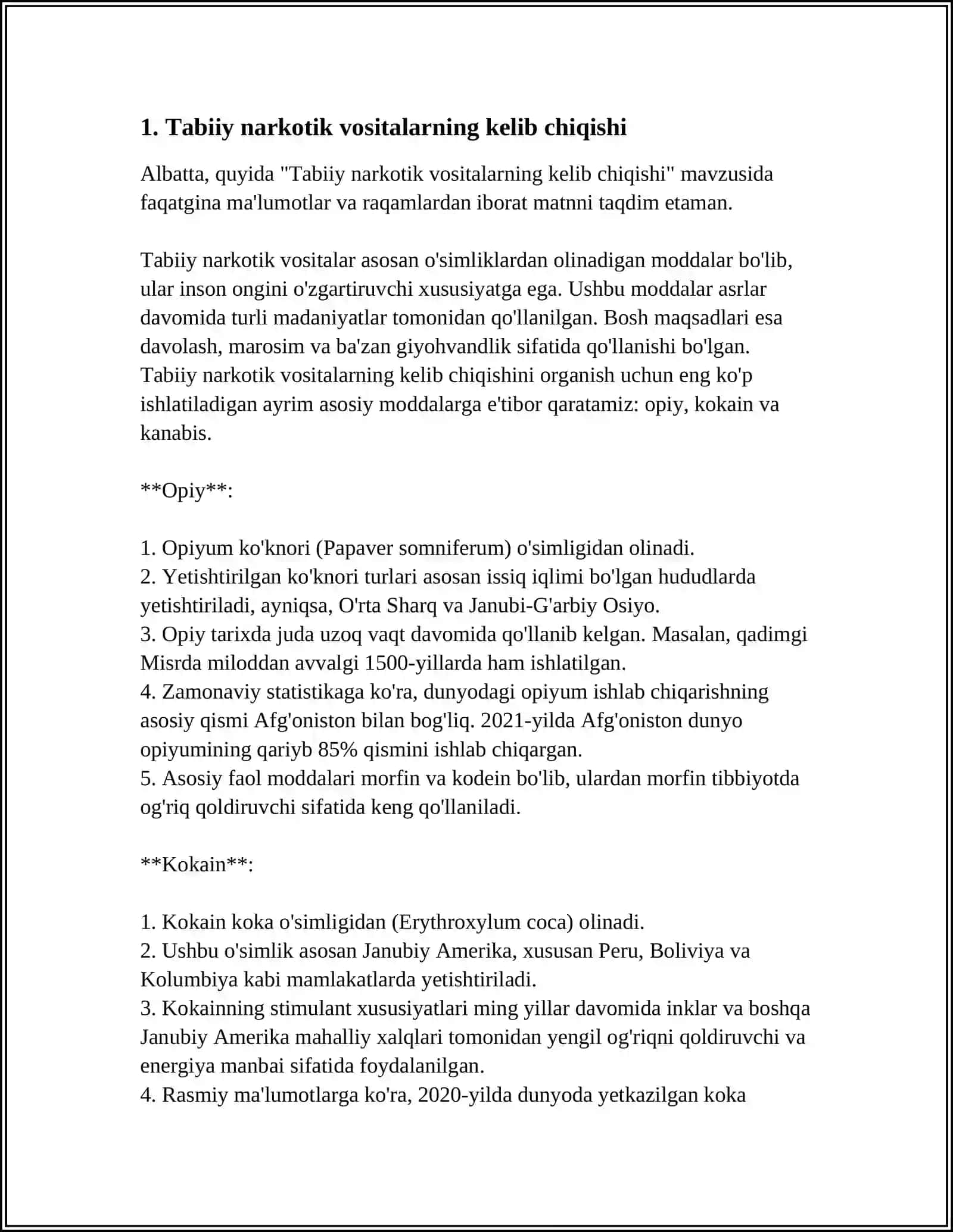TABIIY VA SINTETIK NARKOTIK VOSITALAR. FOYDASI VA ZARARI 3