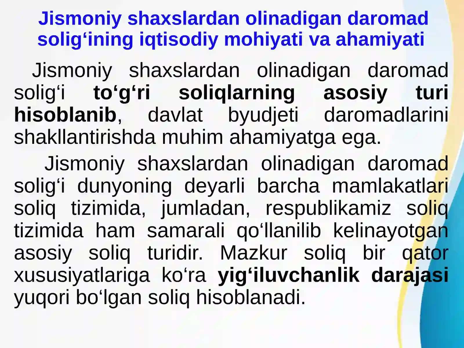 Jismoniy shaxslardan olinadigan daromad solig’i 3