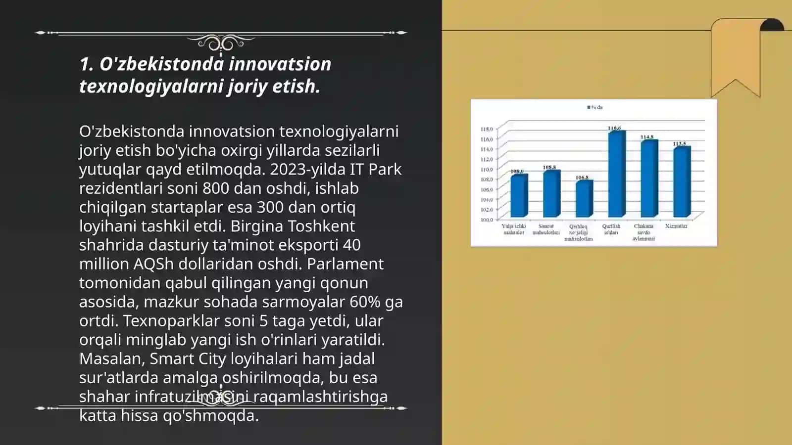 O'zbekistoning inavatsiyalar denomikz tahlili 3