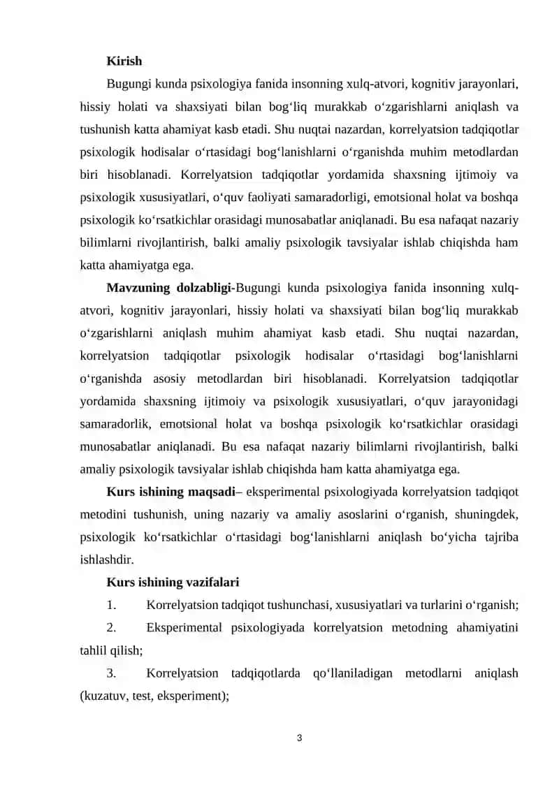 EKSPERIMENTAL PSIXOLOGIYADA KORRELYATSION. 3