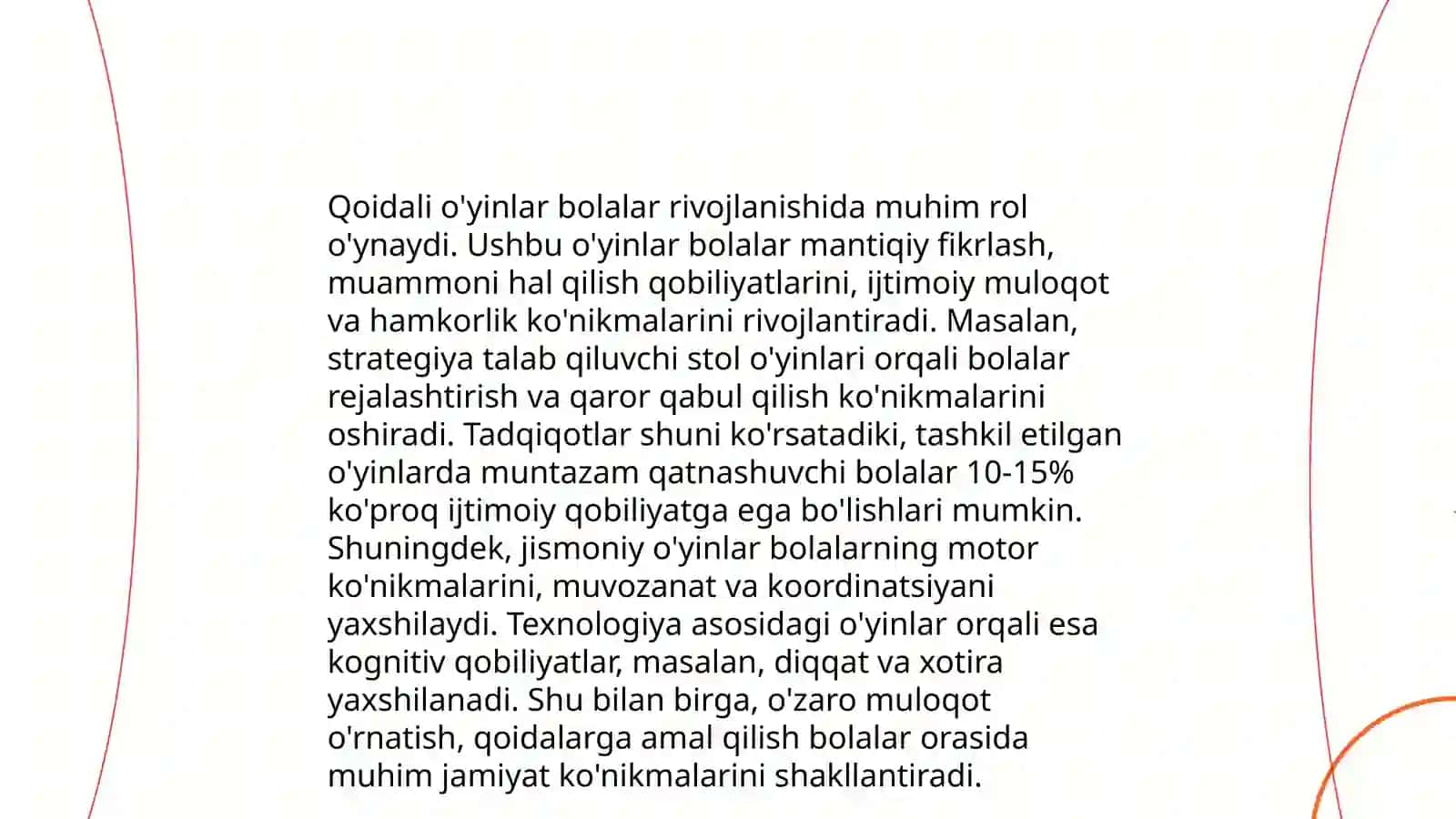 Qoidali o‘yinlar va bolalar rivojlanishi 3
