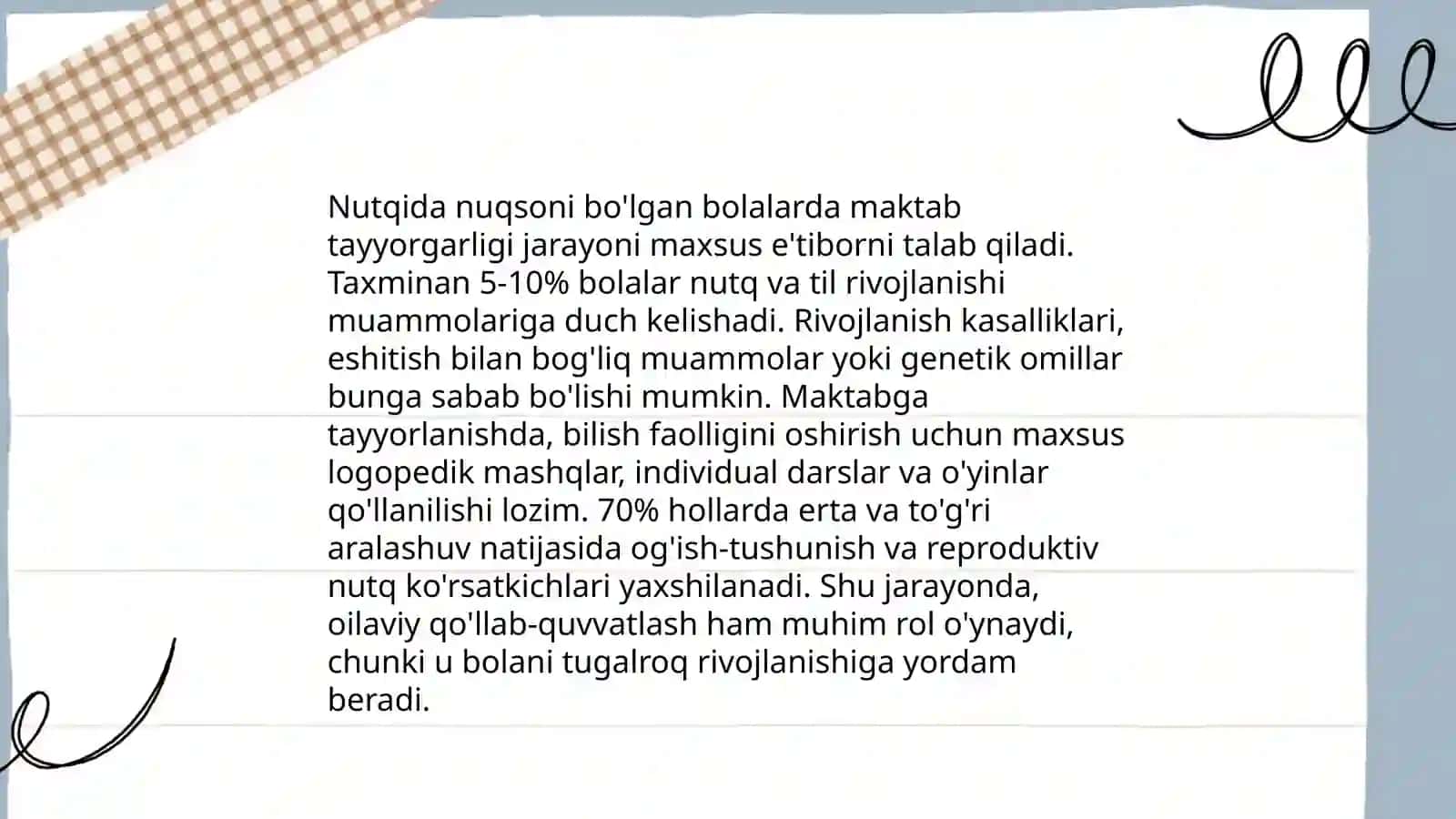 Nutqida nuqsoni bolgan bolalarning maktab talimiga tayyorgarligini tekshirish 3