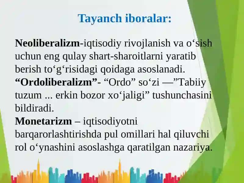 Neoliberalizm G‘oyalarining Mohiyati va Ahamiyati 3