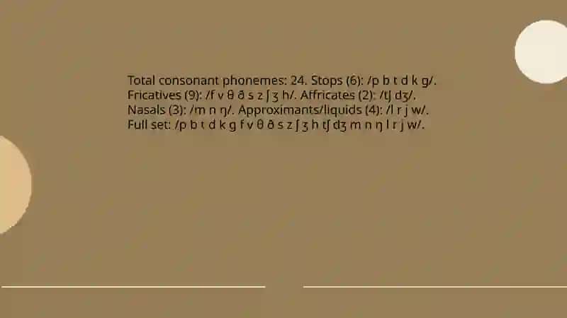The system of consonant phonemes in english 3