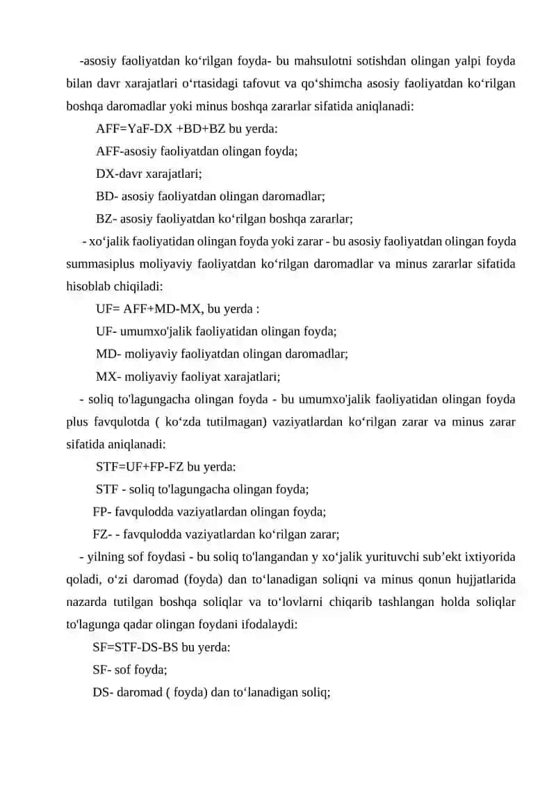 Foydaning tarkib topish bosqichlari 3