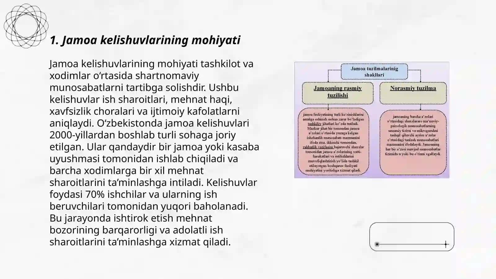 Jamoa kelishuvlari va ularga Ijtimoiy sherikchilik munosabatlarni tartibga solishdagi õrni 3