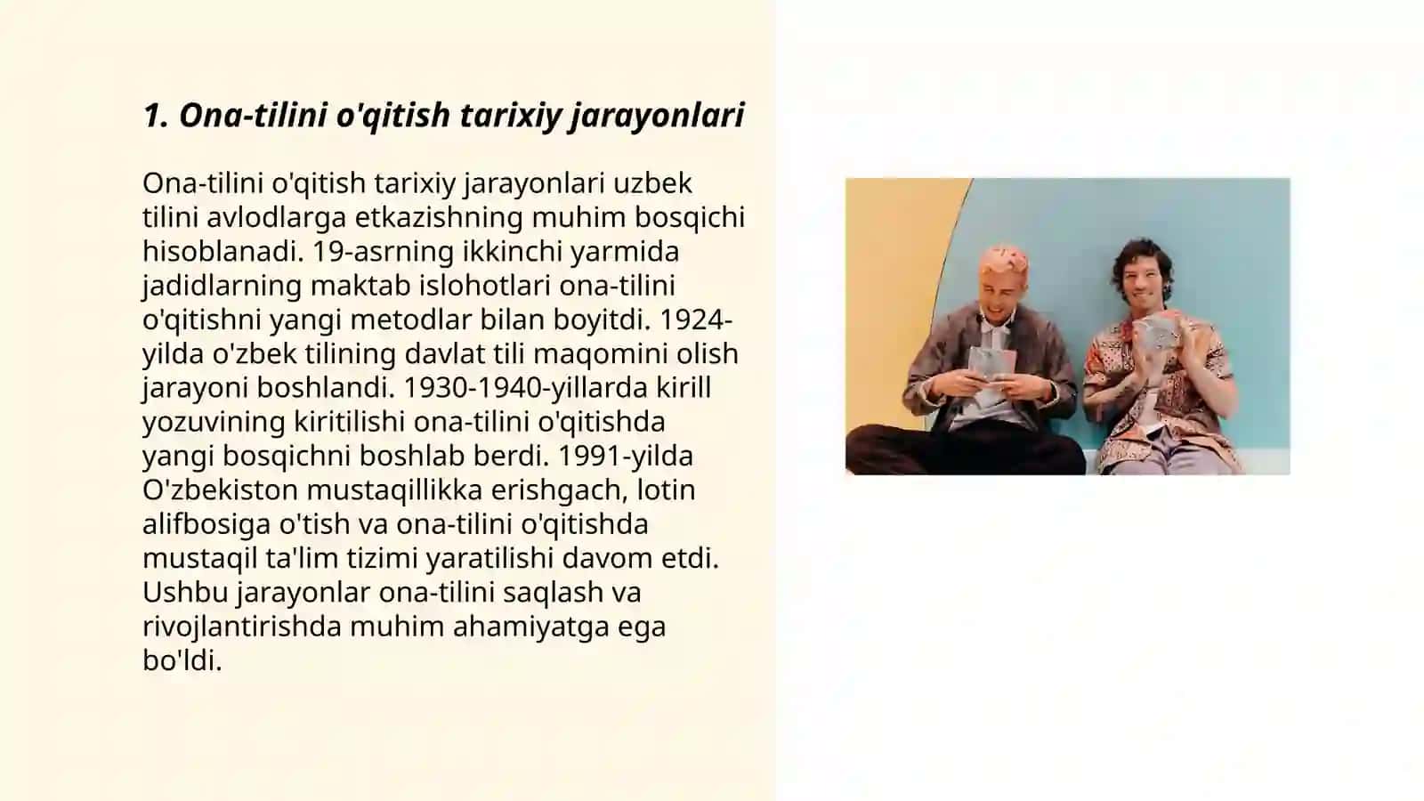 Ona-tilini o'qitish tarixiy jarayonlari 3