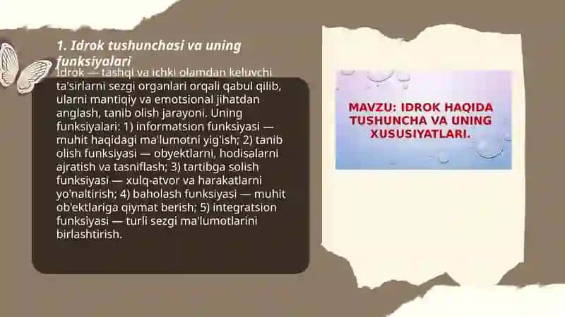 Idrok haqida tushuncha va uning xususiyatlari 3
