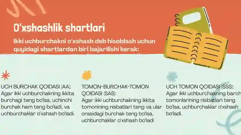 O‘xshash uchburchaklar va ularning xossalari 3