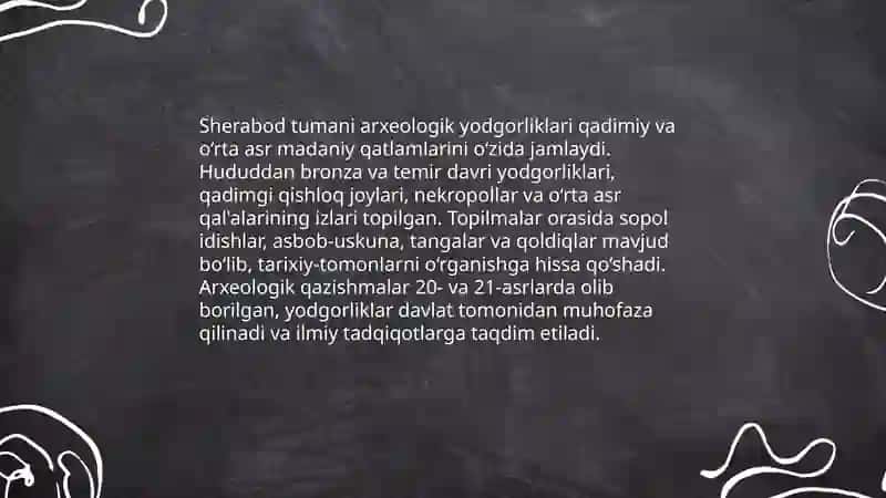 Sherabod tuman yodgorliklari 3