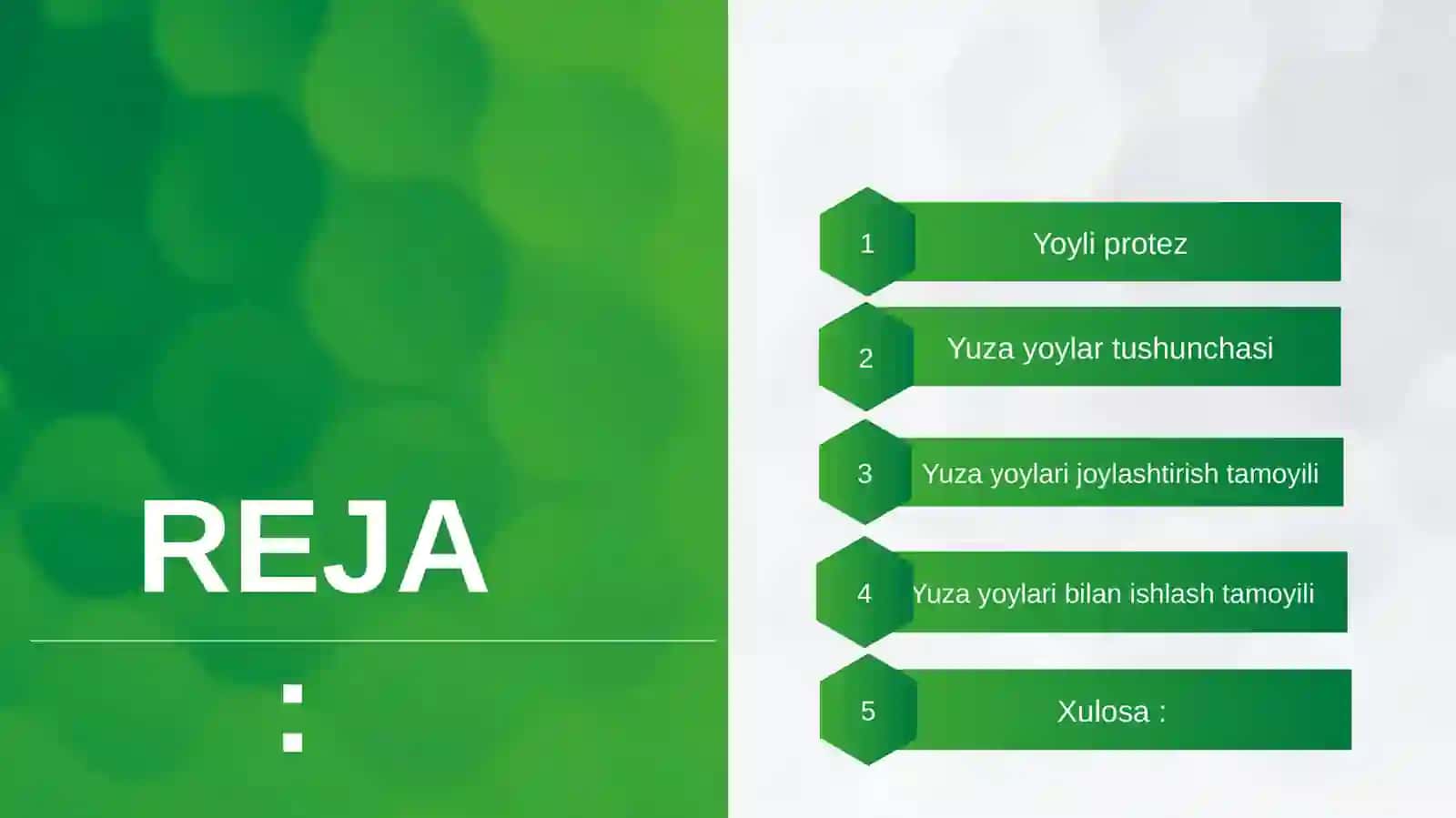 Olinadigan tishlar bilan protezlash fanidan mustaqil ish ppt. Mavzu:Yuza yoylarini joylashtirish. 3