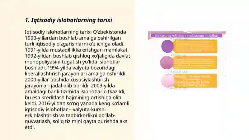 Iqtisodiy islohotlar,xususiy mulkchilikning shakllanishi 3