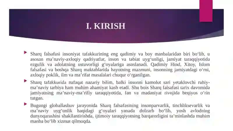 SHARQ FALSAFASINING MOHIYATI VA IJTIMOIY TARAQQIYOTDAGI RO’LI 3