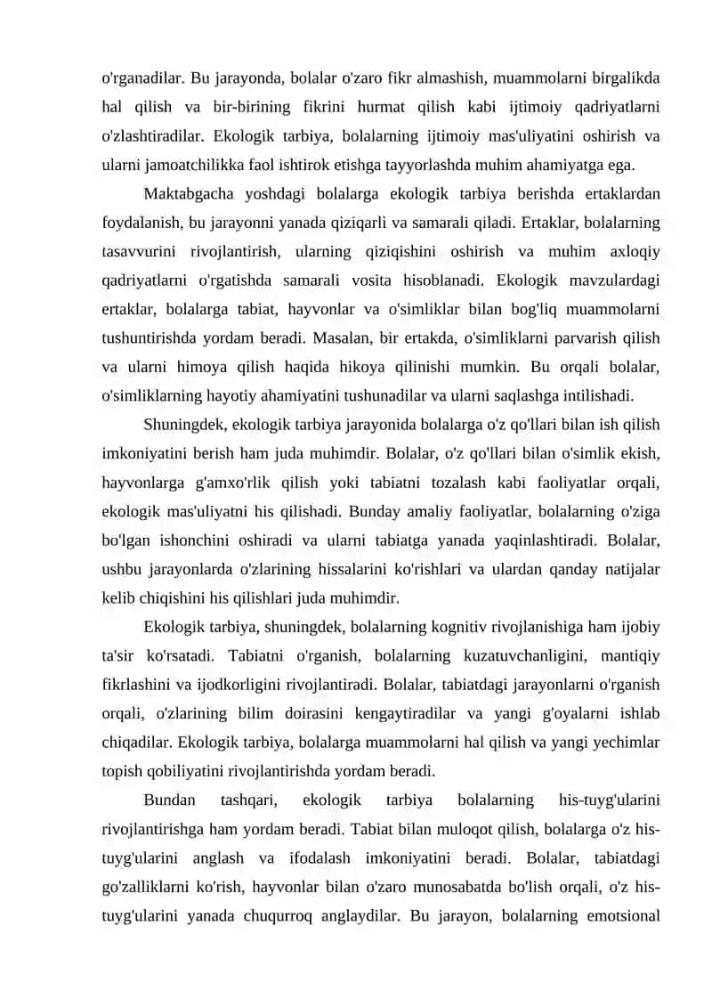 Ekologik tarbiya berish 3
