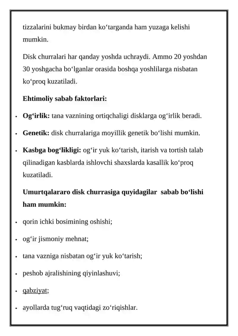 Disk churrasi kasalligini organish davolash usullari 3