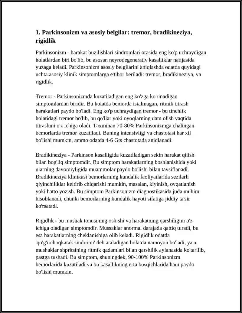 HARAKAT BUZILISHLARI SINDROMLARI, DIAGNOSTIKASI DAGI ASOSIY BELGILAR, MUSHAK TONUSI 3
