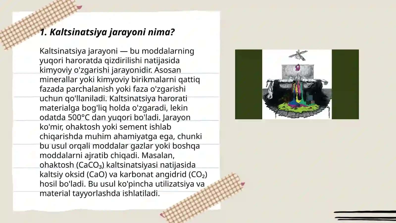 Kalsinatsiya jaroyonining fizik- kimyoviy asoslari 3