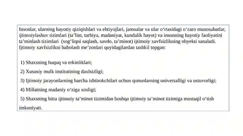 Aholi turmush darajasi iqtisodiy xavfsizlikning ijtimoiy indikatori sifatida 3
