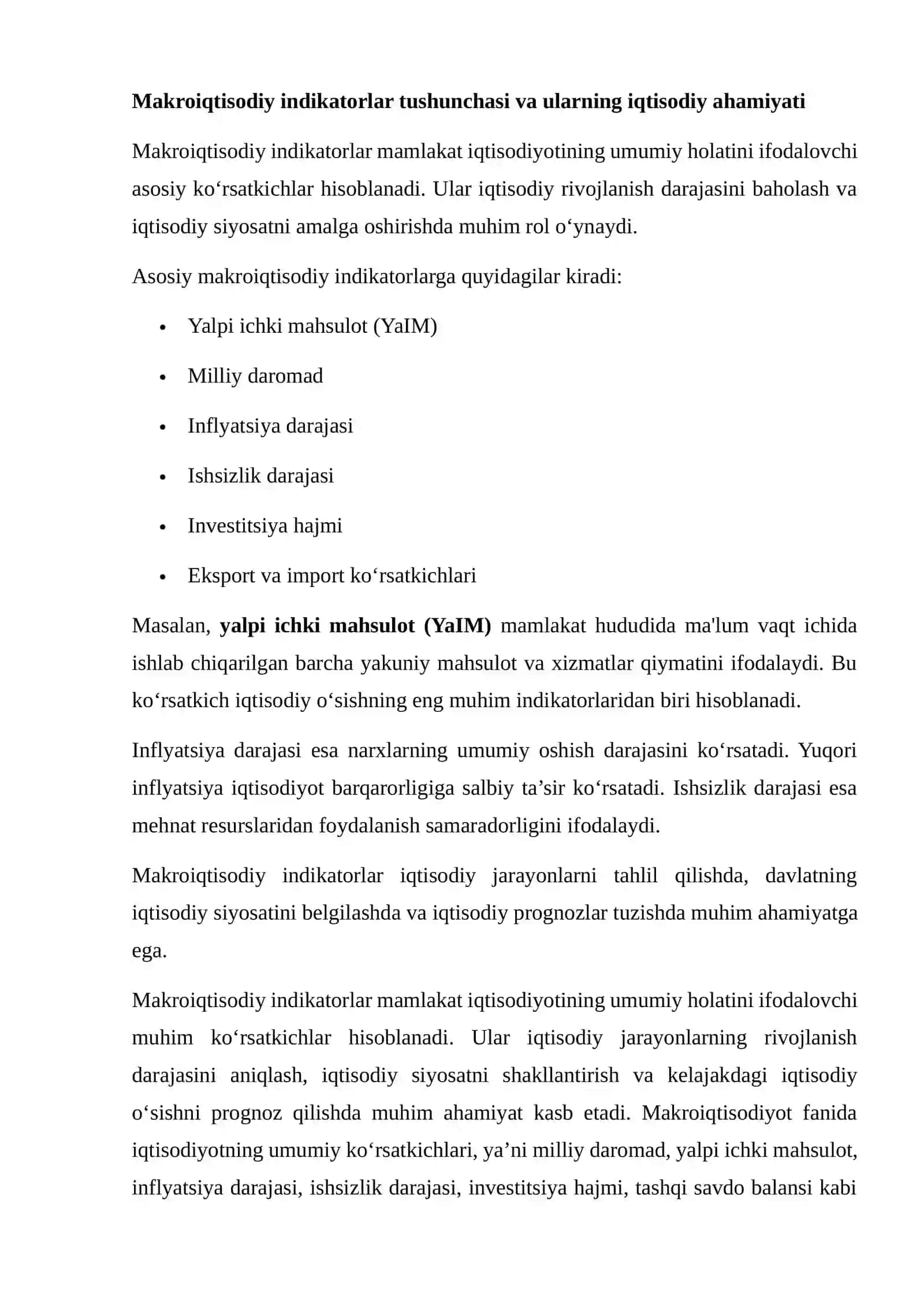 MAKROIQTISODIY INDIKATORLARNI ISHLAB CHIQARISH FUNKSIYALARI YORDAMIDA TADQIQ QILISH 3