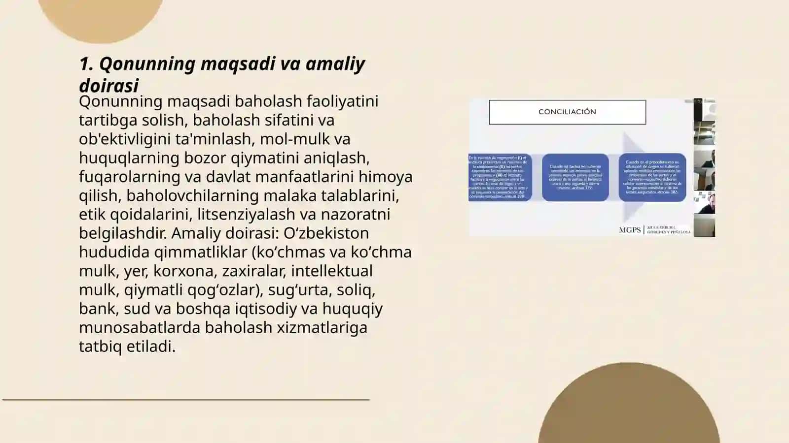 Oʻzbekiston Respublikasining Qonuni "Baholash faoliyati toʻgʻrisida" 3