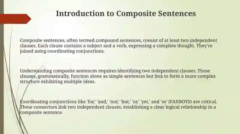 Theme: Composite sentences in the English language Compound sentences 3