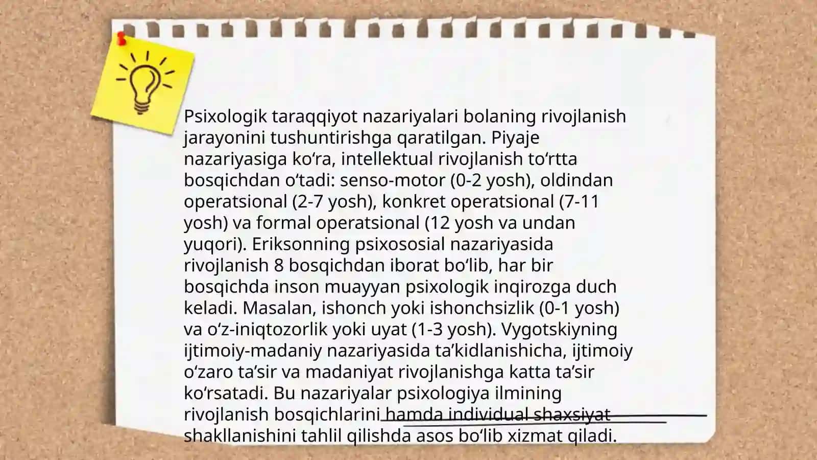 Psixologik taraqqiyot nazariyalari 3