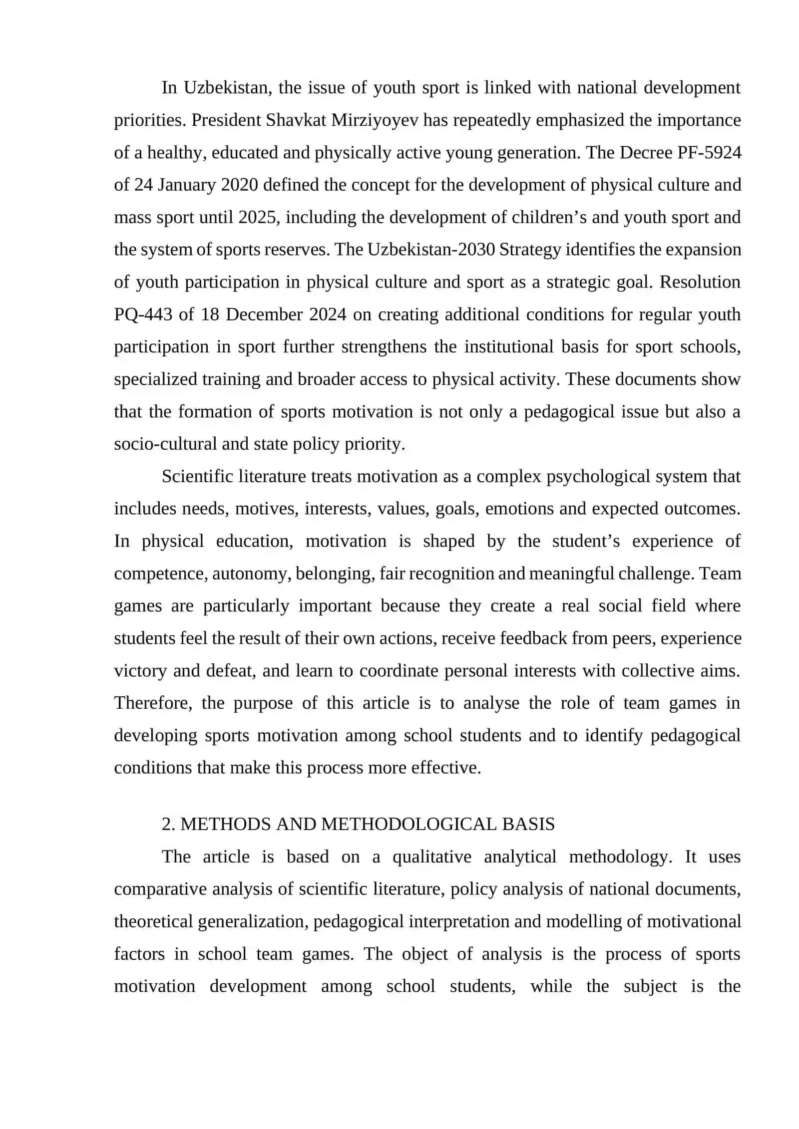 THE ROLE OF TEAM GAMES IN THE DEVELOPMENT OF SPORTS MOTIVATION AMONG SCHOOL STUDENTS 3