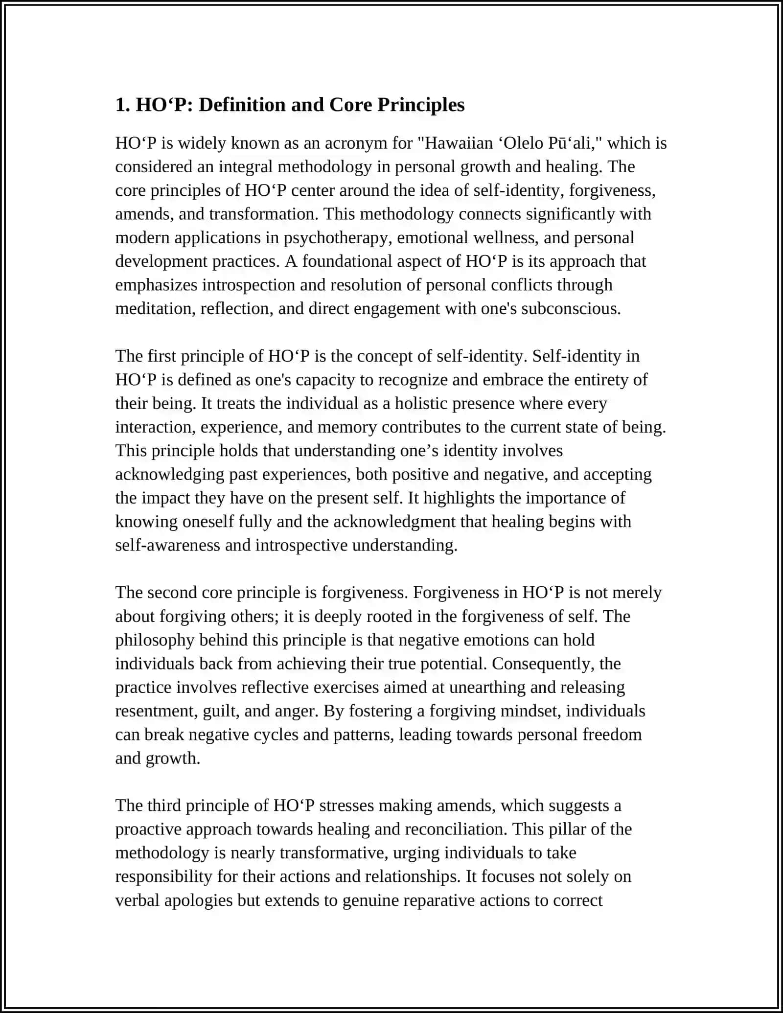 HOʻP: Definition and Core Principles 3