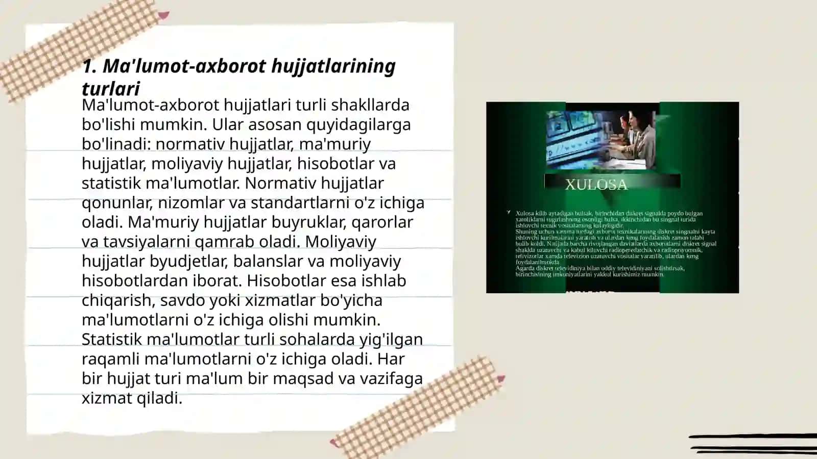 Ma'lumot-axborot hujjatlar 3