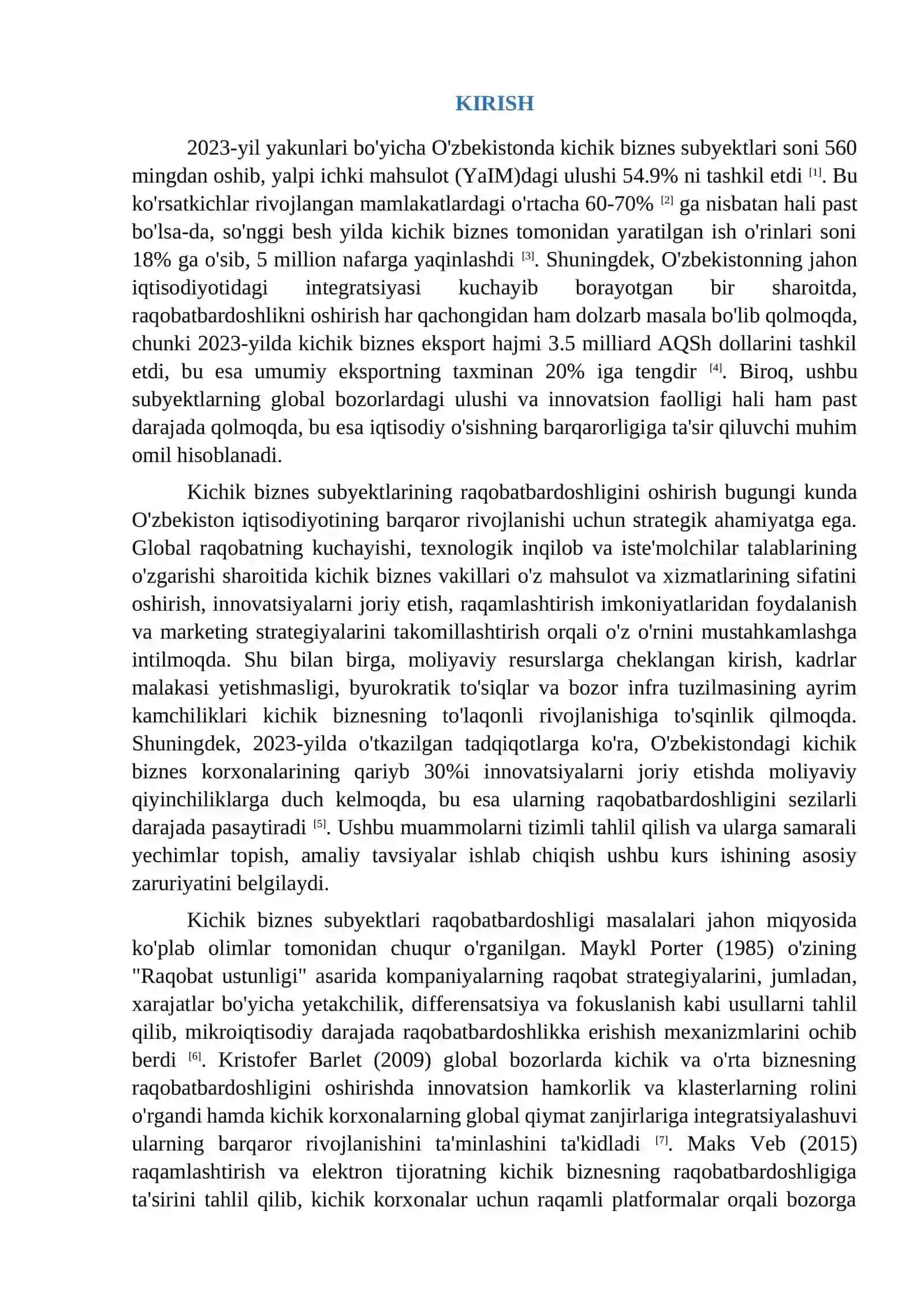 Kichik biznes subyektlarining raqobatdoshligini oshirish yo'llari 3