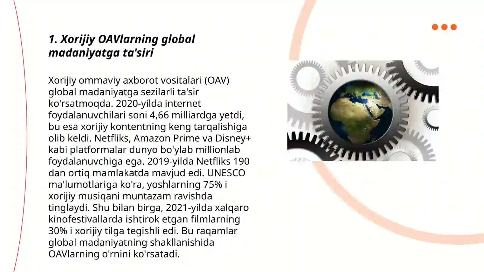 Xorijiy OAVlar va globalizatsiya o‘rtasidagi bog‘liqlikni tahlil qiling 3