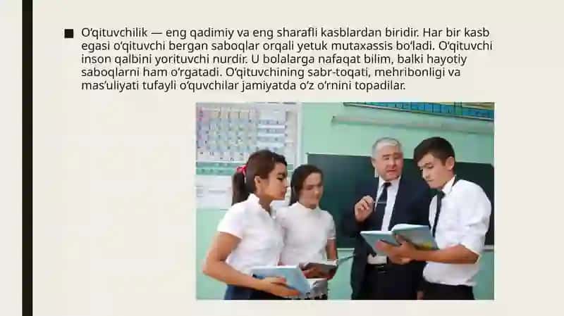 Men yoqtirgan kasb vakillarining faoliyati 3