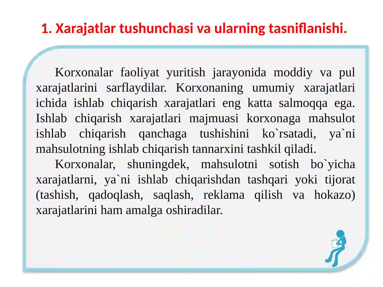 KORXONADA XARAJATLARNI REJALASHTIRISH 3
