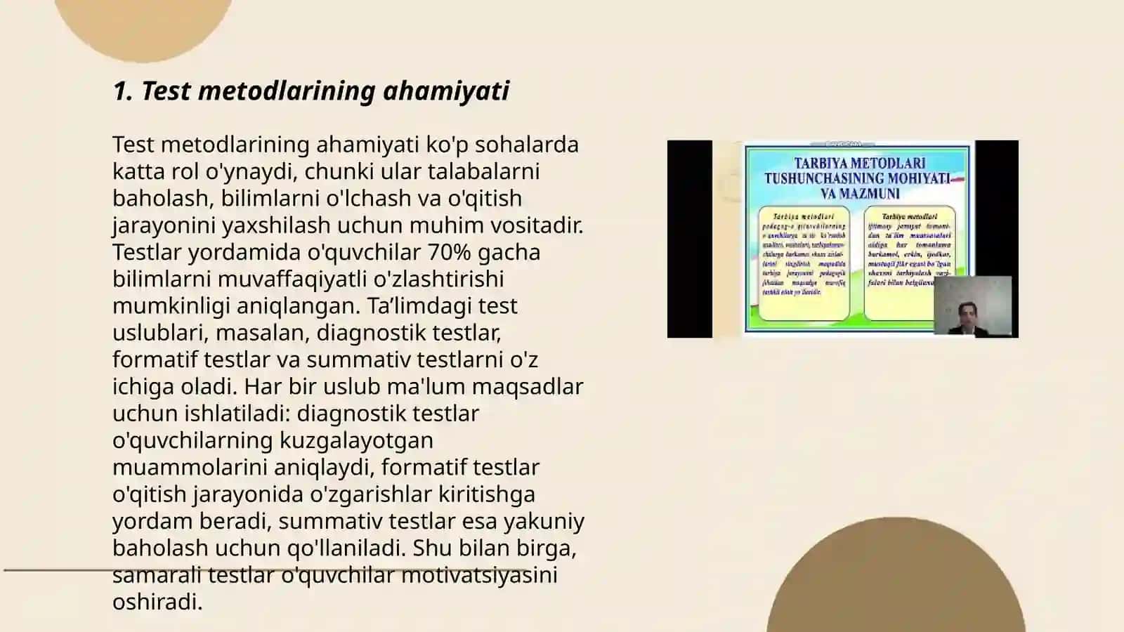 Tarbiya diagnostikasida test metodlari 3