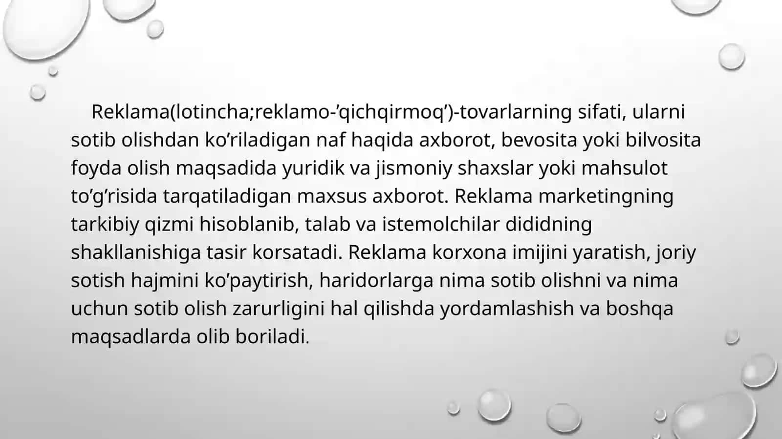 Reklama-ijtimoiy kommunikatsiyaning alohida turi sifatida. Reklama tili 3