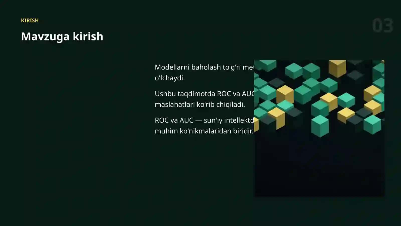 Modellarni Baholash 3
