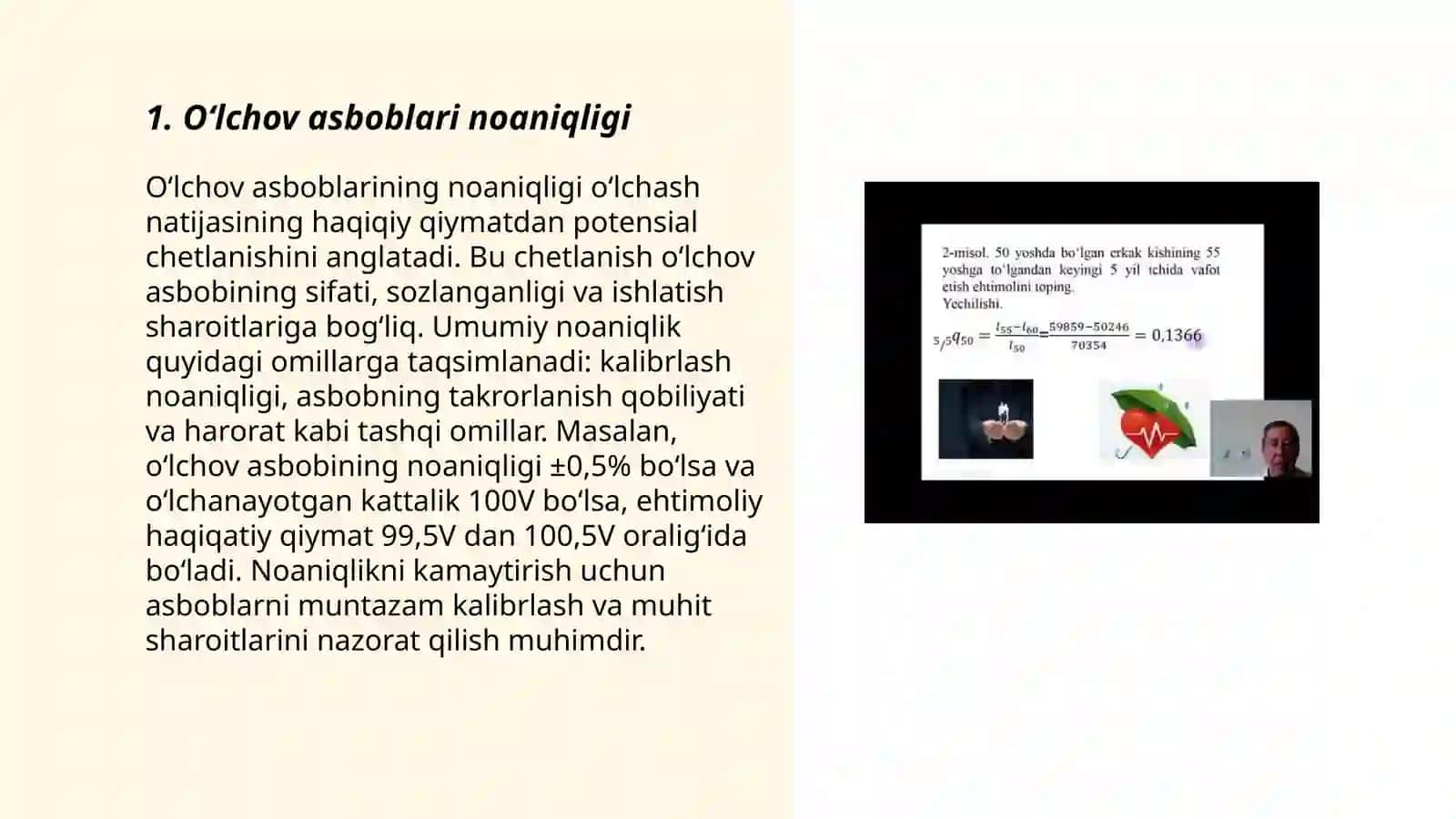 Oʻlchov noaniqligini baholash 3