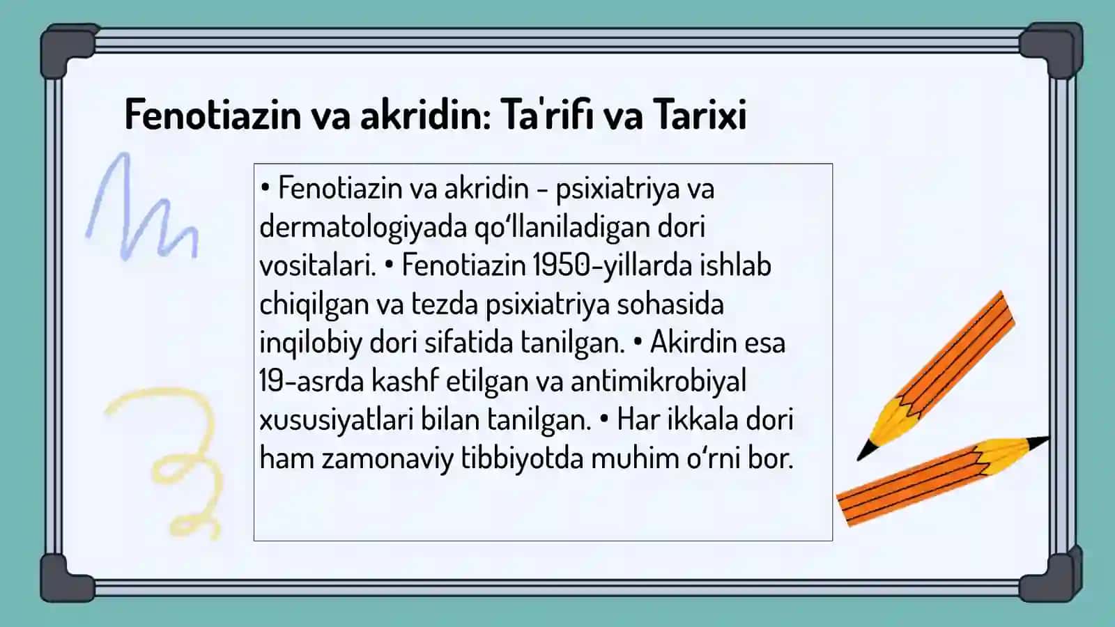 Fenotiazin va akridinning tibbiyotda qo‘llaniladigan dori vositalari 3