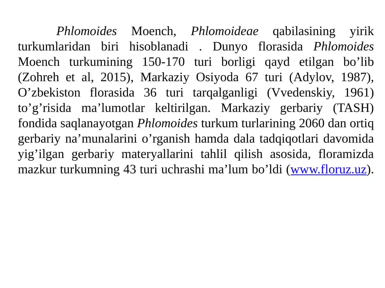 FARG’ONA VODIYSIDA TARQALGAN PHLOMOIDES MOENCH (LAMIACEAE) TURKUM TURLARI 3